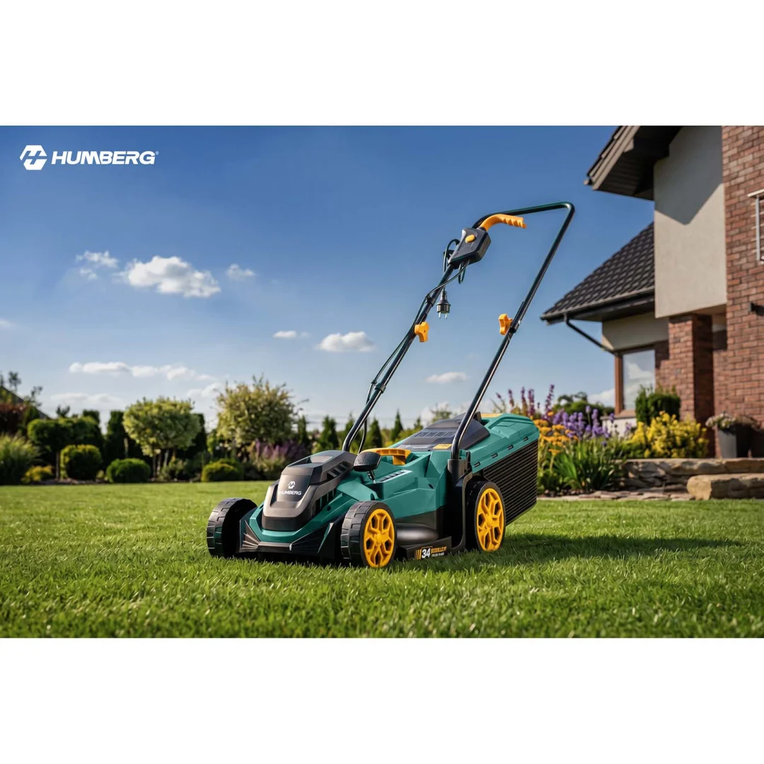 Lagana i snažna električna kosilica s regulacijom 1400W 34cm Humberg HM-612, siva, var. 561201_13