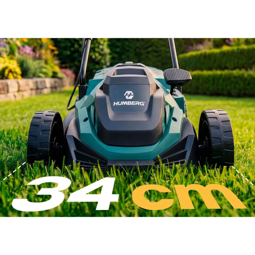 Lagana i snažna električna kosilica s regulacijom 1400W 34cm Humberg HM-612, siva, var. 561201_8