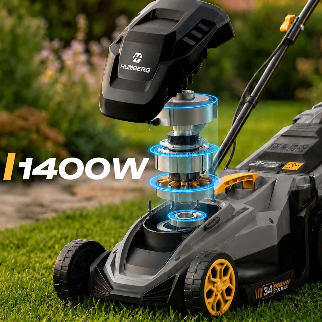 Lagana i snažna električna kosilica s regulacijom 1400W 34cm Humberg HM-612, siva_11