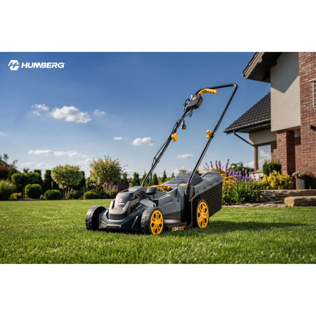 Lagana i snažna električna kosilica s regulacijom 1400W 34cm Humberg HM-612, siva_13
