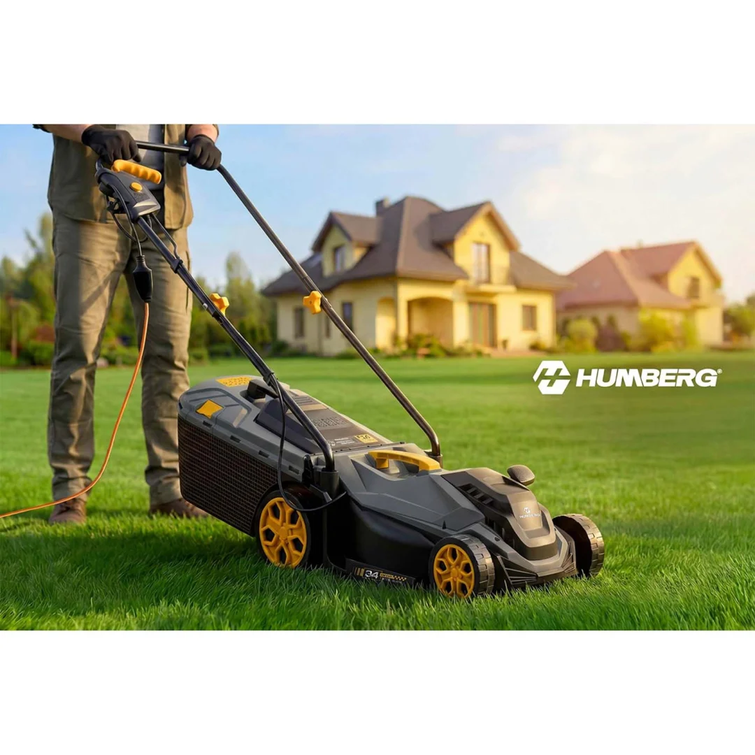 Lagana i snažna električna kosilica s regulacijom 1400W 34cm Humberg HM-612, siva_4