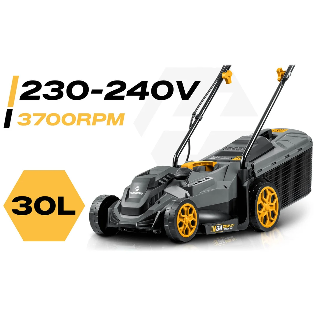Lagana i snažna električna kosilica s regulacijom 1400W 34cm Humberg HM-612, siva_7