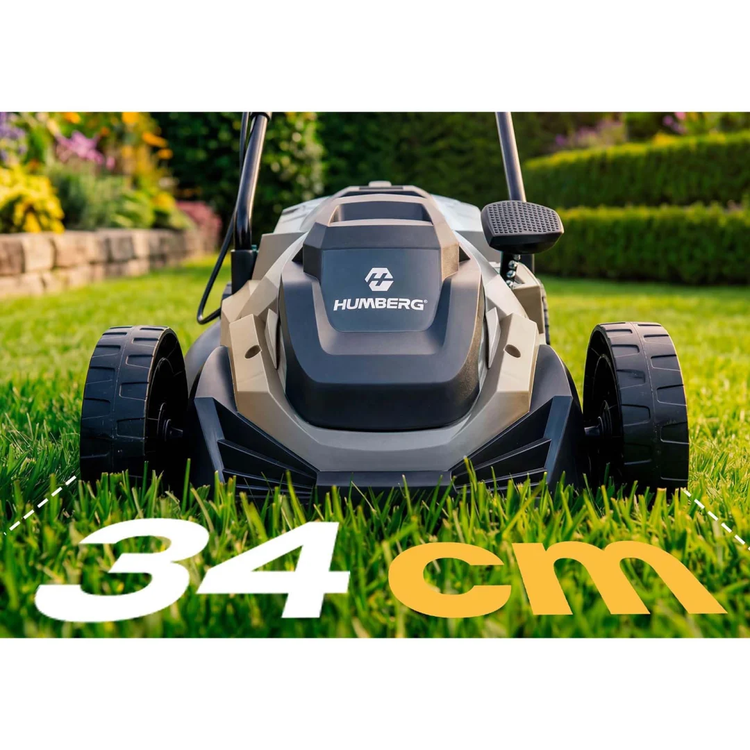 Lagana i snažna električna kosilica s regulacijom 1400W 34cm Humberg HM-612, siva_8