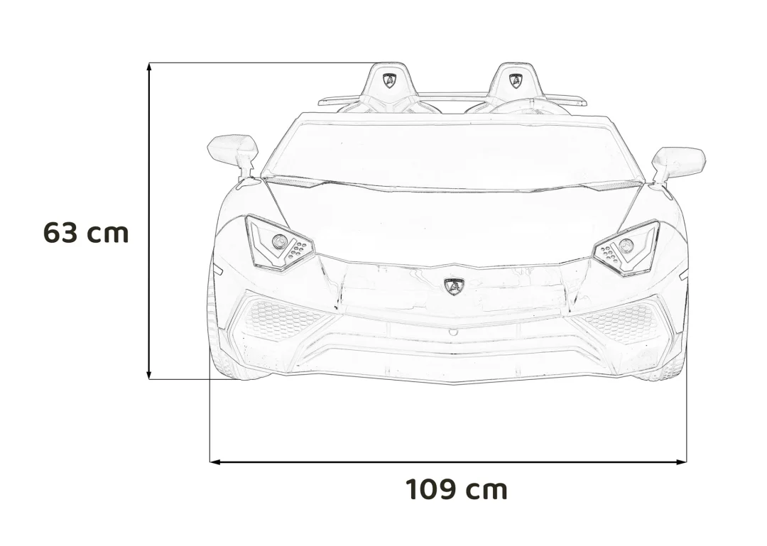 Lamborghini Aventador SV auto za 2 djece, bijeli_3