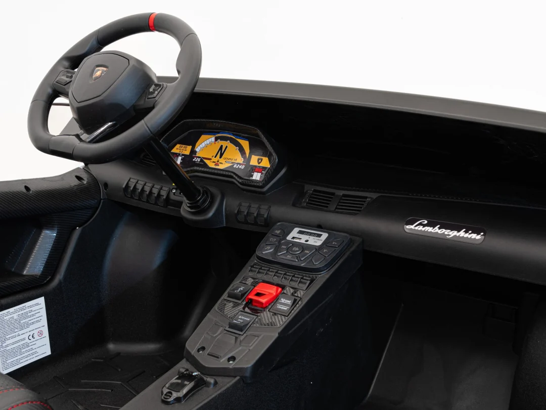 Lamborghini Aventador SV baterijski auto za dvoje djece bijeli + motor bez četkica + gume, bijela auto na akumulator_12