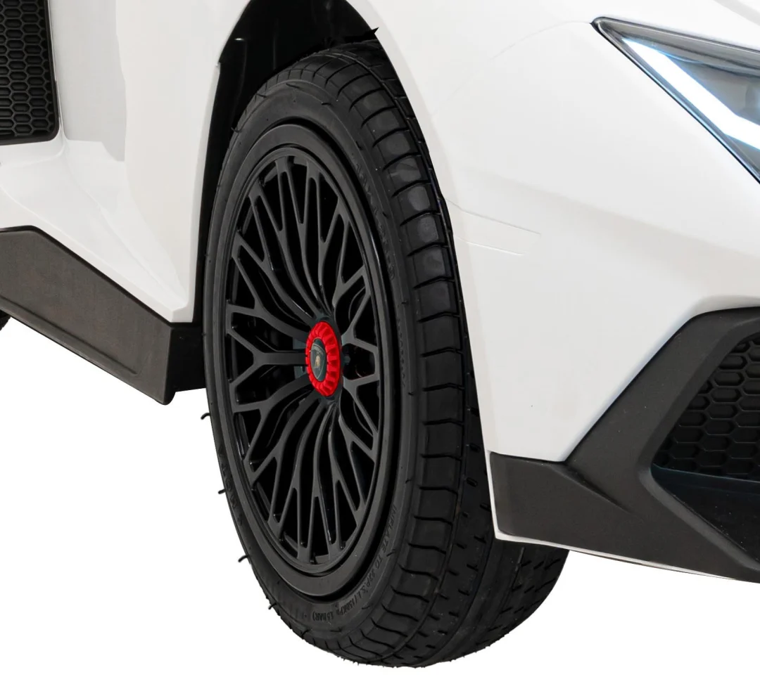 Lamborghini Aventador SV baterijski auto za dvoje djece bijeli + motor bez četkica + gume, bijela auto na akumulator_22