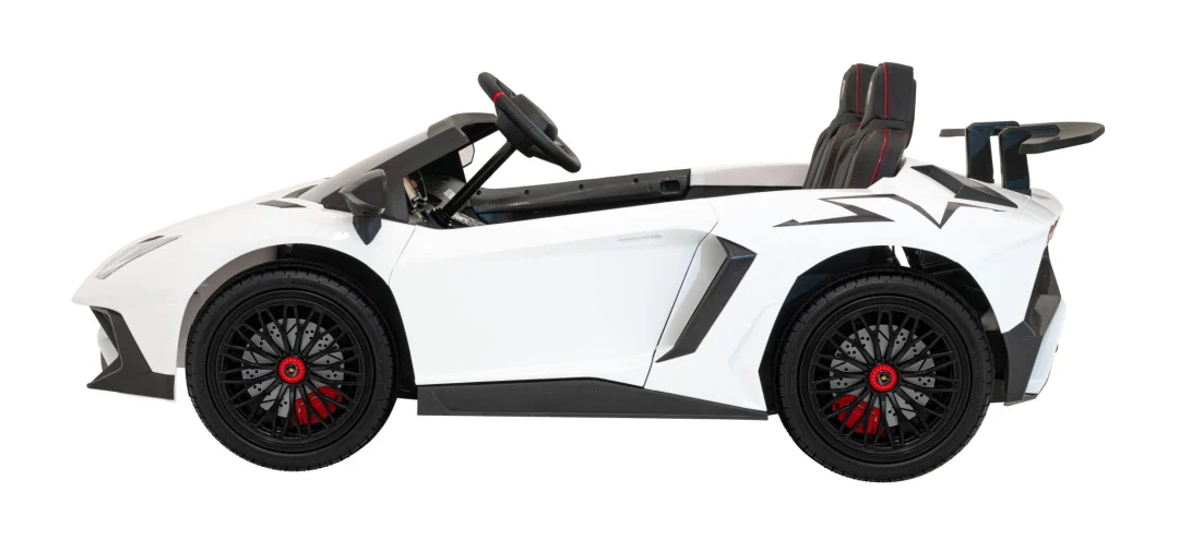 Lamborghini Aventador SV baterijski auto za dvoje djece bijeli + motor bez četkica + gume, bijela auto na akumulator_7
