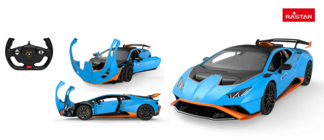 Lamborghini Huracan STO RASTAR model 1:14 Automobil na daljinsko upravljanje + daljinski, plava_11