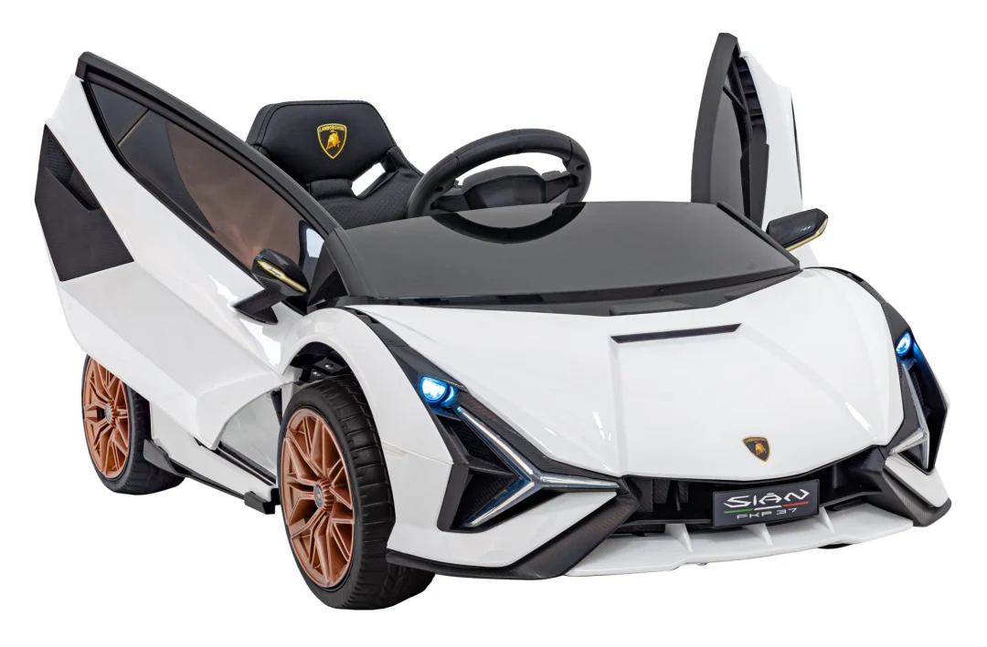 Lamborghini SIAN dječja autosjedalica na baterije bijela + daljinski upravljač + EVA + spori start_10
