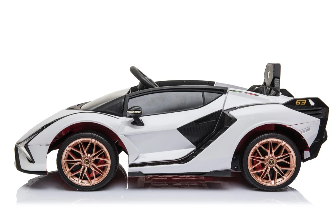 Lamborghini SIAN dječja autosjedalica na baterije bijela + daljinski upravljač + EVA + spori start_11