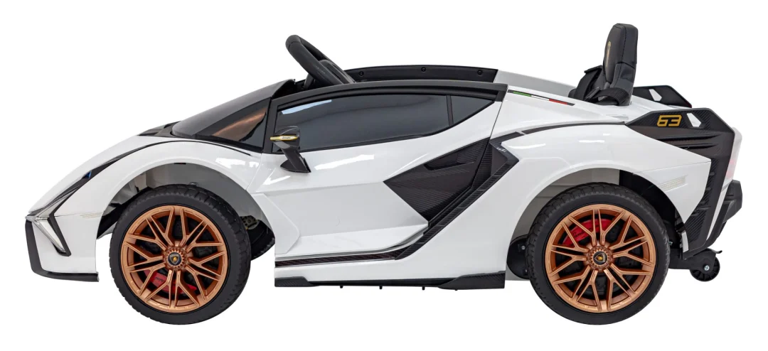 Lamborghini SIAN dječja autosjedalica na baterije bijela + daljinski upravljač + EVA + spori start_12