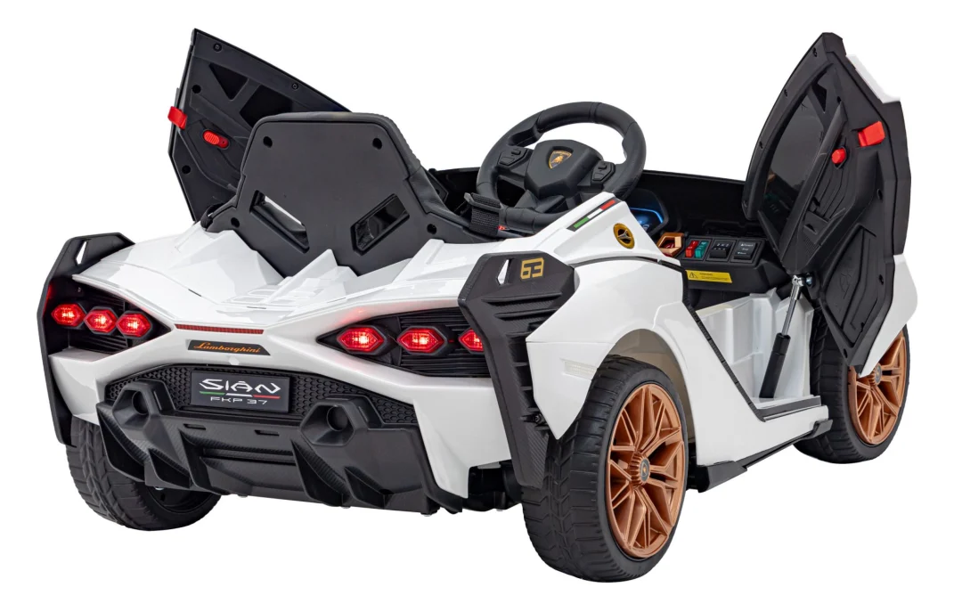 Lamborghini SIAN dječja autosjedalica na baterije bijela + daljinski upravljač + EVA + spori start_15