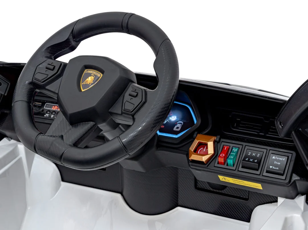 Lamborghini SIAN dječja autosjedalica na baterije bijela + daljinski upravljač + EVA + spori start_18
