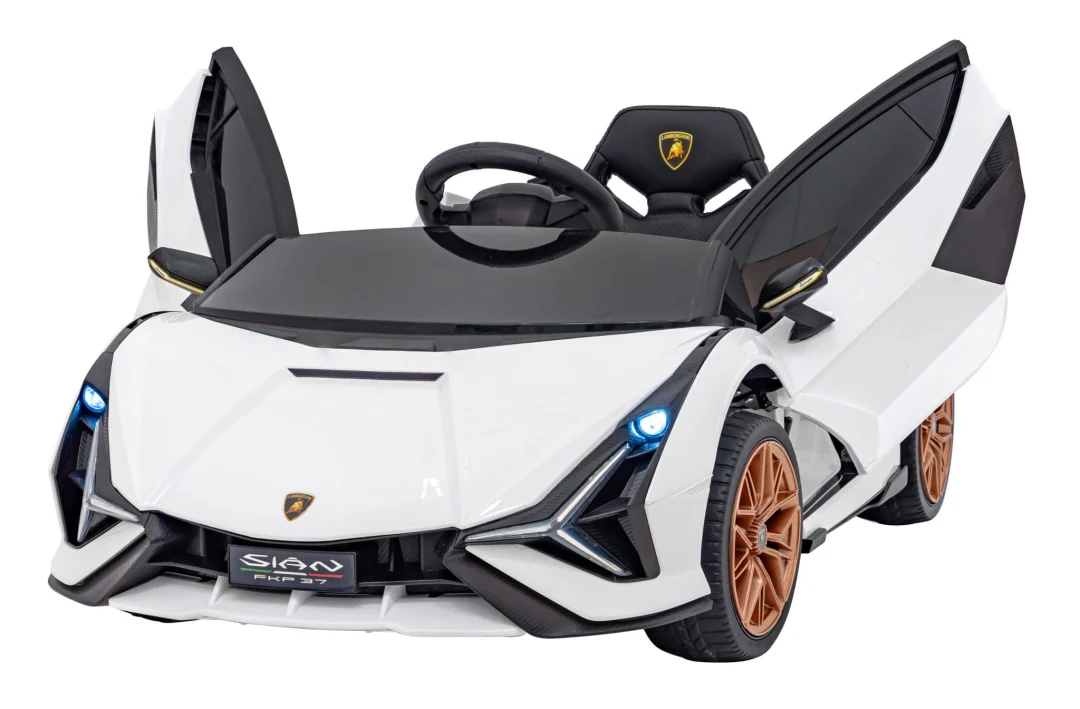 Lamborghini SIAN dječja autosjedalica na baterije bijela + daljinski upravljač + EVA + spori start_2