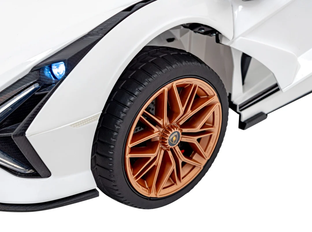 Lamborghini SIAN dječja autosjedalica na baterije bijela + daljinski upravljač + EVA + spori start_26