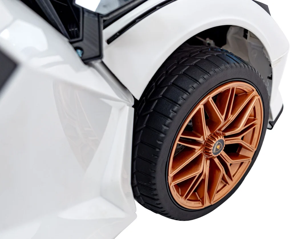 Lamborghini SIAN dječja autosjedalica na baterije bijela + daljinski upravljač + EVA + spori start_28