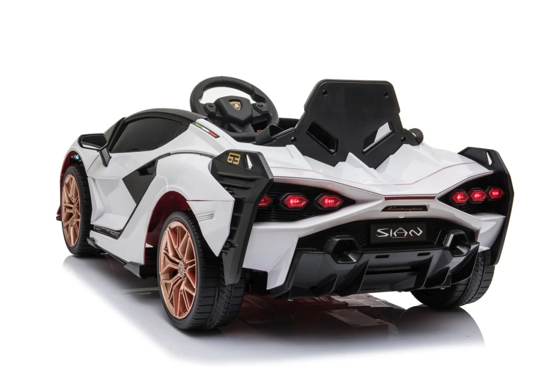 Lamborghini SIAN dječja autosjedalica na baterije bijela + daljinski upravljač + EVA + spori start_3
