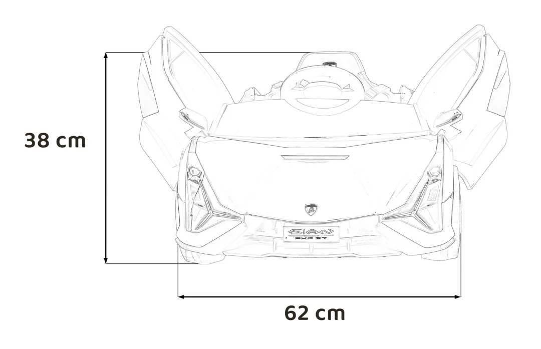 Lamborghini SIAN dječja autosjedalica na baterije bijela + daljinski upravljač + EVA + spori start_4