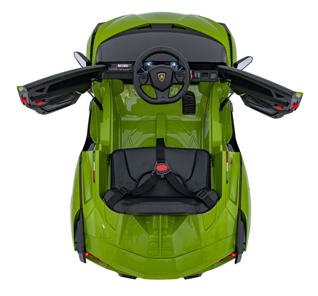 Lamborghini SIAN dječja kolica na baterije, zelena + daljinski upravljač + EVA + spori start_17