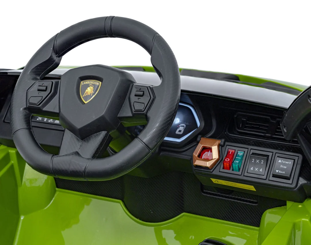 Lamborghini SIAN dječja kolica na baterije, zelena + daljinski upravljač + EVA + spori start_18