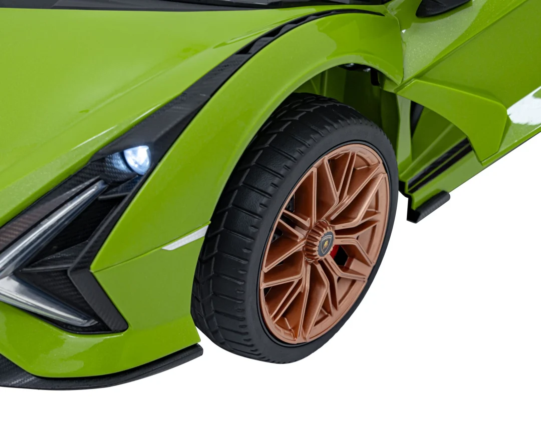 Lamborghini SIAN dječja kolica na baterije, zelena + daljinski upravljač + EVA + spori start_22