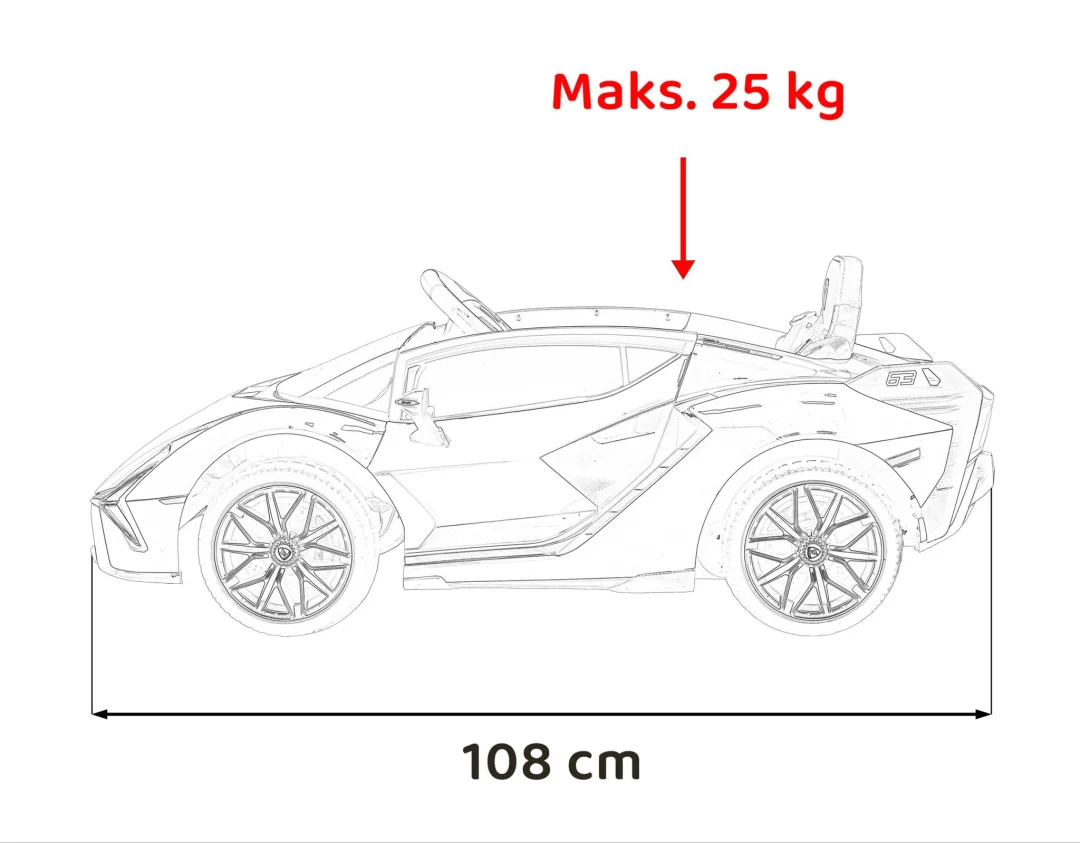 Lamborghini SIAN dječja kolica na baterije, zelena + daljinski upravljač + EVA + spori start_6