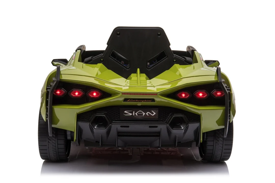 Lamborghini SIAN dječja kolica na baterije, zelena + daljinski upravljač + EVA + spori start_7