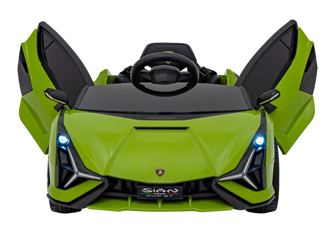Lamborghini SIAN dječja kolica na baterije, zelena + daljinski upravljač + EVA + spori start_8