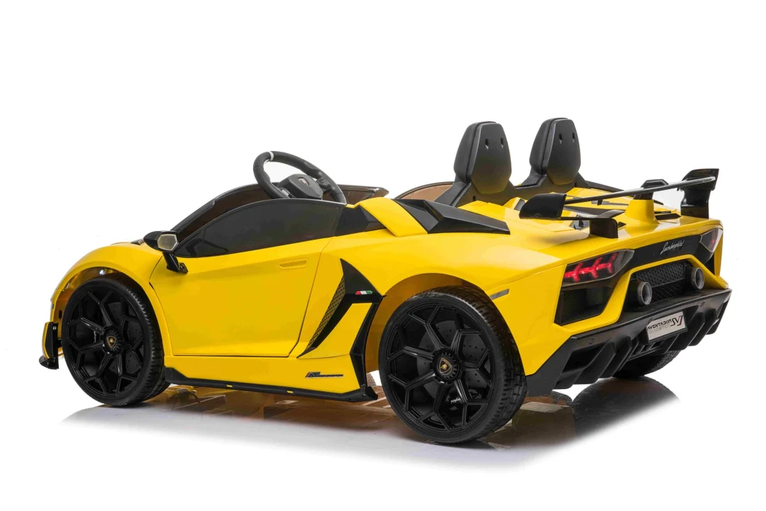 Lamborghini SVJ DRIFT za 2 djece žuti + funkcija Drift + daljinski upravljač + MP3 LED + spori start, žuta_2