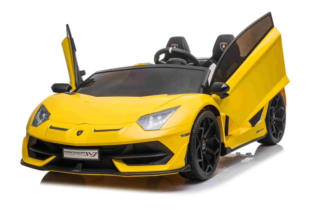 Lamborghini SVJ DRIFT za 2 djece žuti + funkcija Drift + daljinski upravljač + MP3 LED + spori start, žuta_3