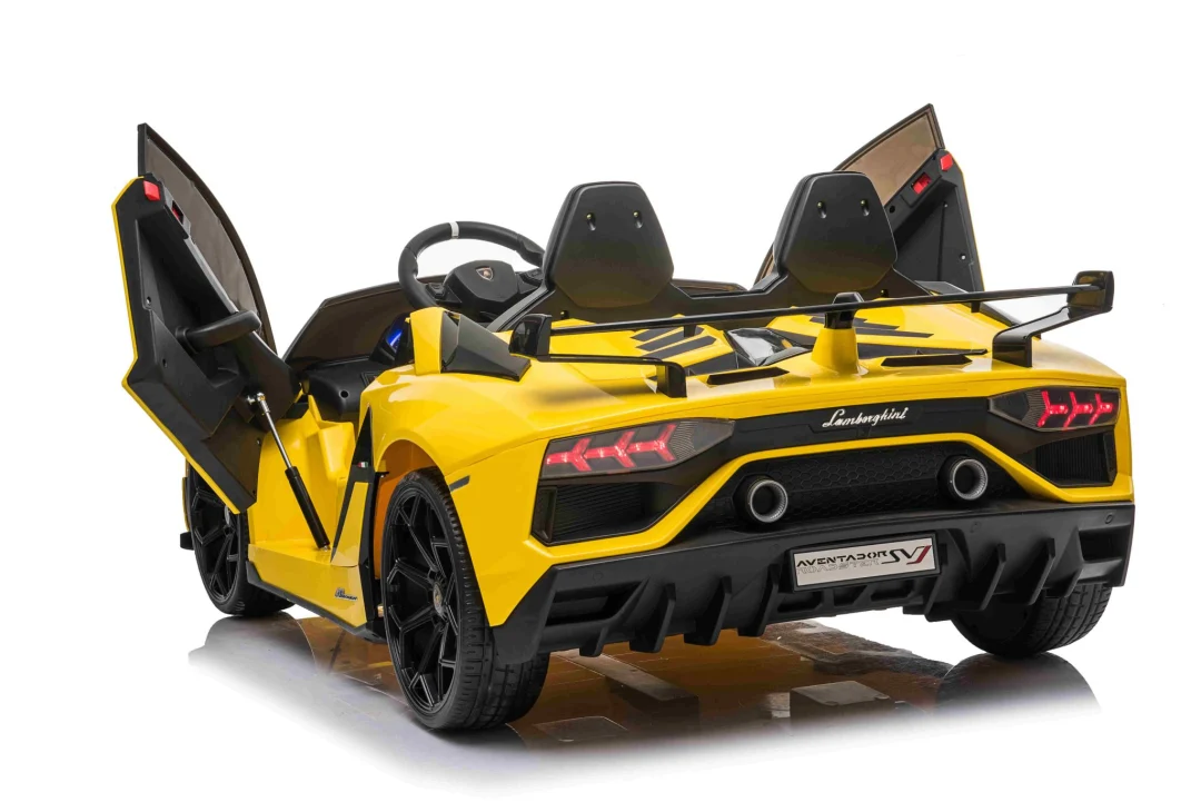 Lamborghini SVJ DRIFT za 2 djece žuti + funkcija Drift + daljinski upravljač + MP3 LED + spori start, žuta_4