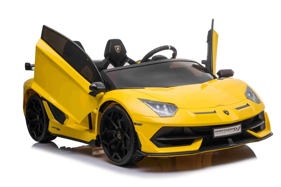 Lamborghini SVJ DRIFT za 2 djece žuti + funkcija Drift + daljinski upravljač + MP3 LED + spori start, žuta_6