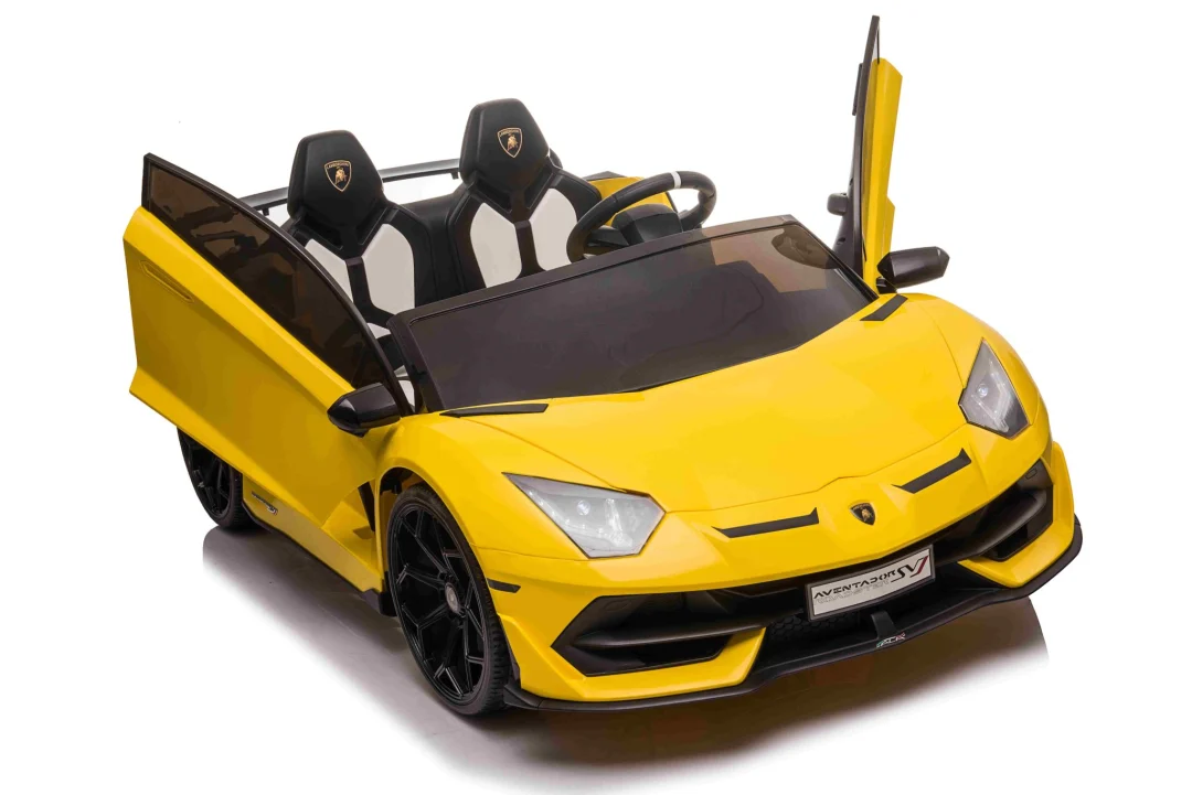 Lamborghini SVJ DRIFT za 2 djece žuti + funkcija Drift + daljinski upravljač + MP3 LED + spori start, žuta_7