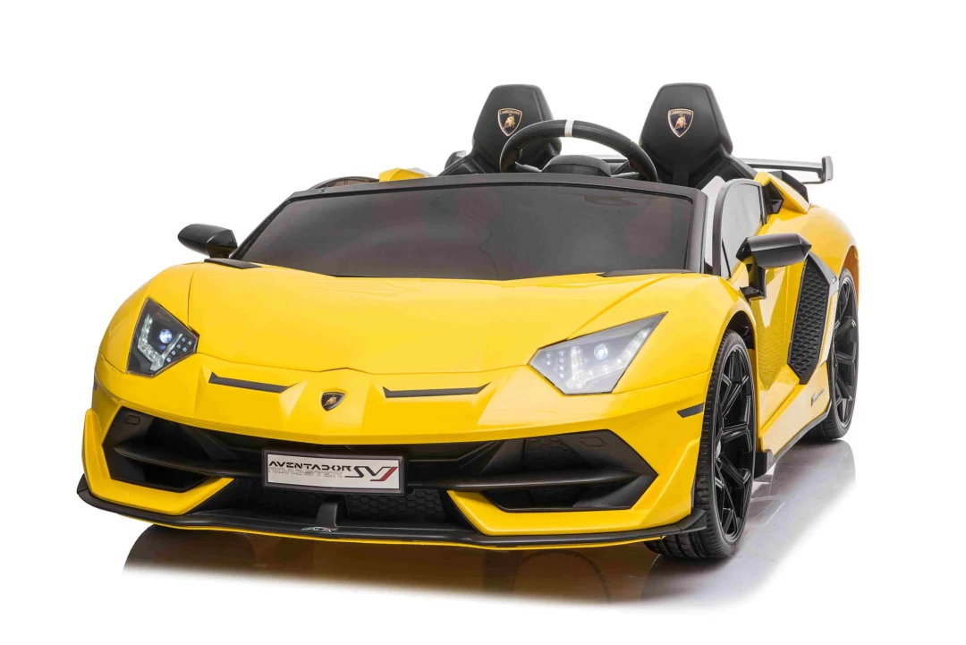 Lamborghini SVJ DRIFT za 2 djece žuti + funkcija Drift + daljinski upravljač + MP3 LED + spori start, žuta_8
