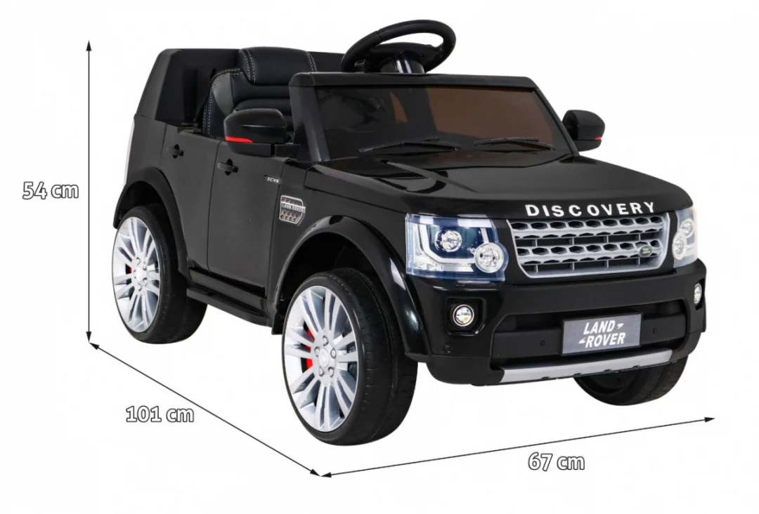 Land Rover Discovery električni automobil za djecu crni SUV + daljinski upravljač, crna_2