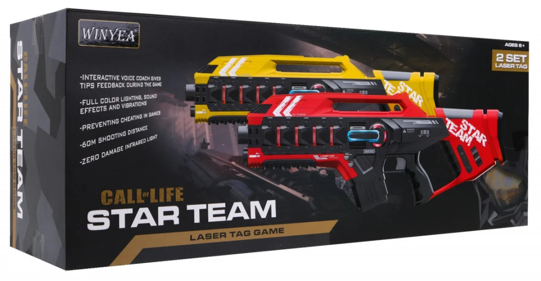 Laserske puške Star Team LASER TAG crveno-žute 8+_2