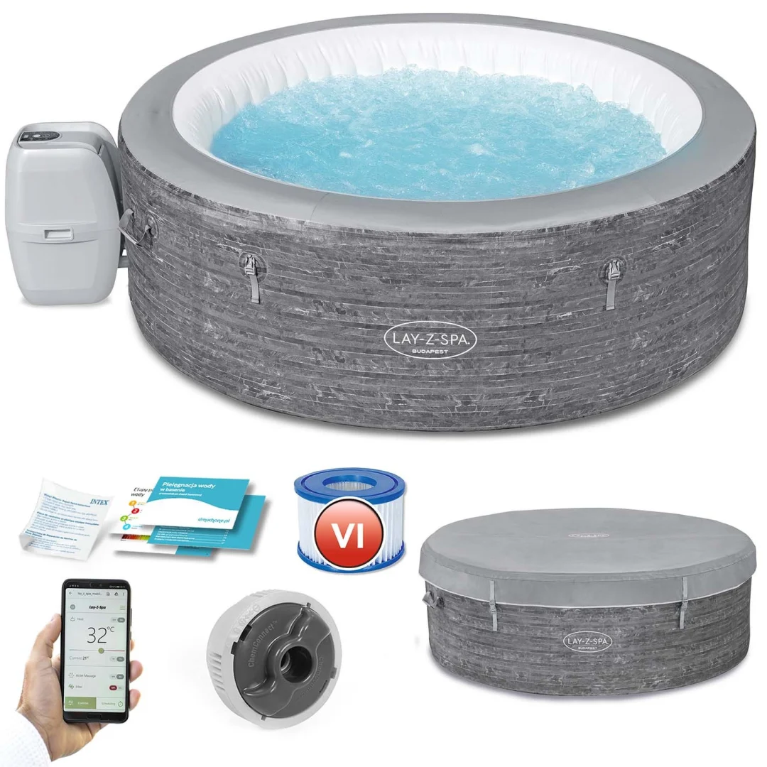 Lay-Z Budimpešta Napuhavanje Spa za 6 osoba Bestway 60179_1