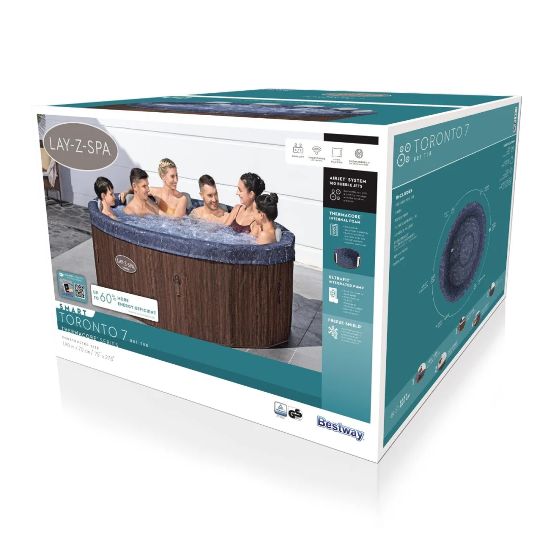 Lay-Z-Spa Toronto SMART Air Jet Jacuzzi BESTWAY_13