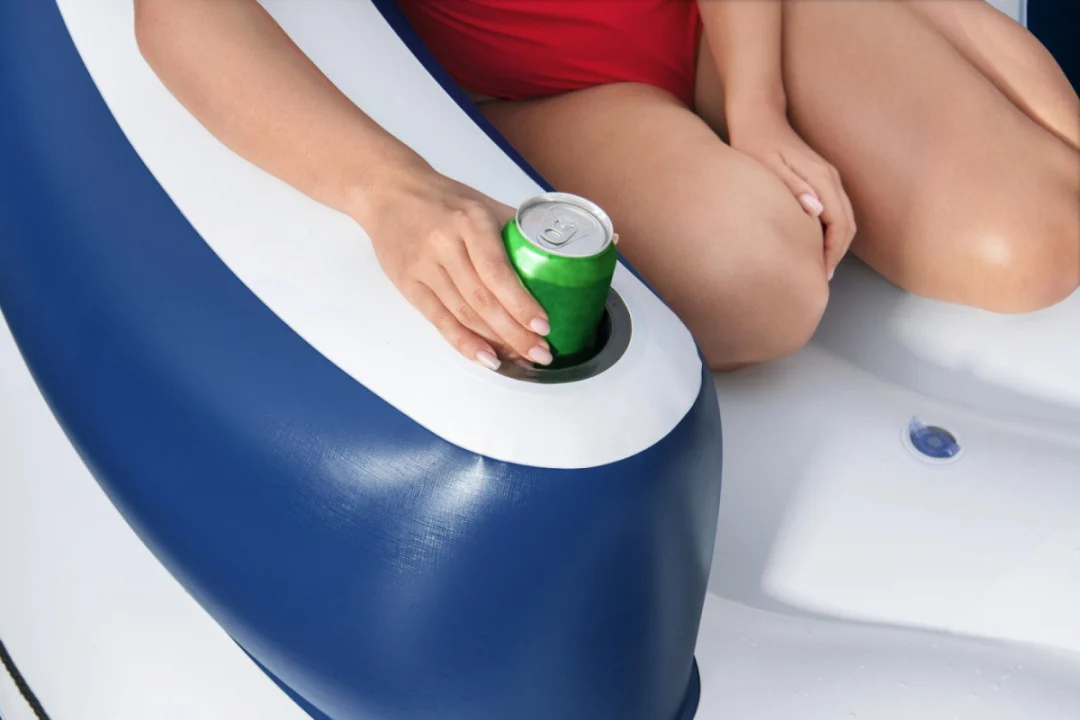 Lazy Dayz Napuhani otok za plivanje za 4 osobe BESTWAY 239x63,5 + Mrežasto dno + 4 napuhava naslona_4
