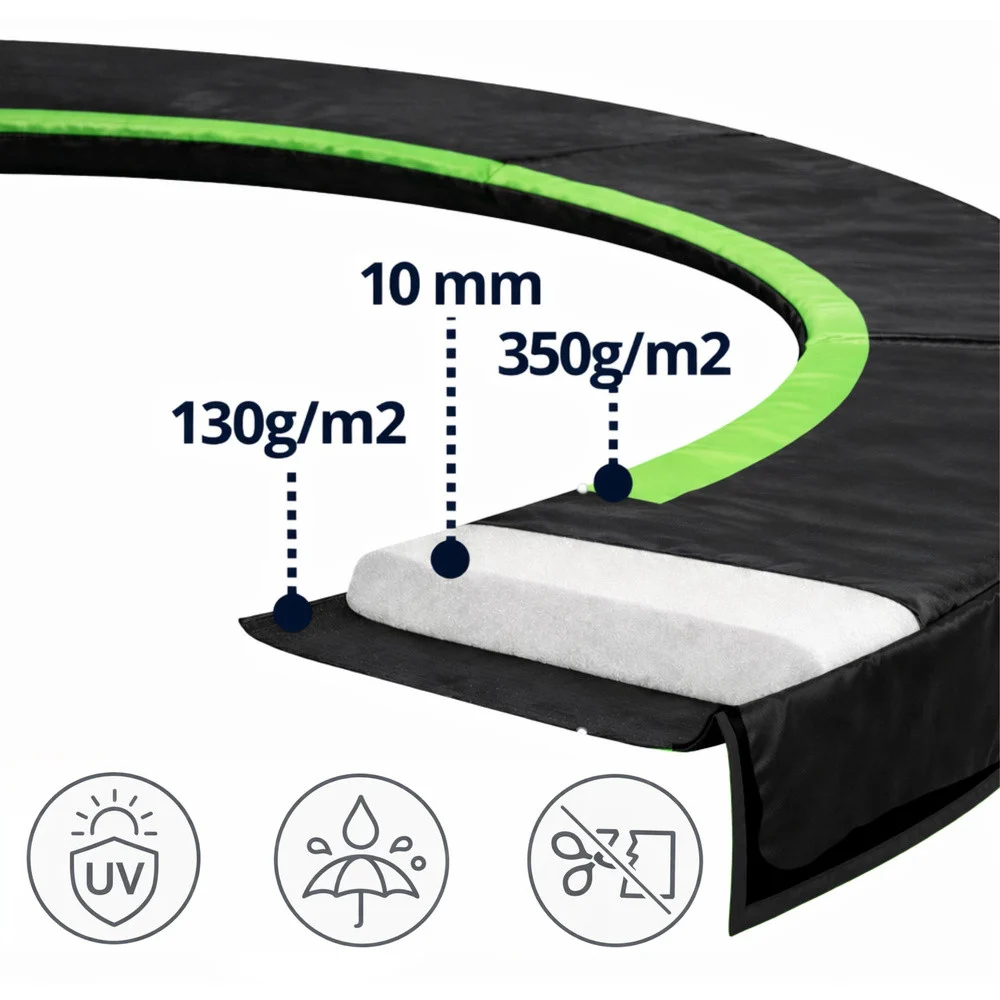 Lean opružna podloga za trampolin crna 305-312 cm 10 ft_3