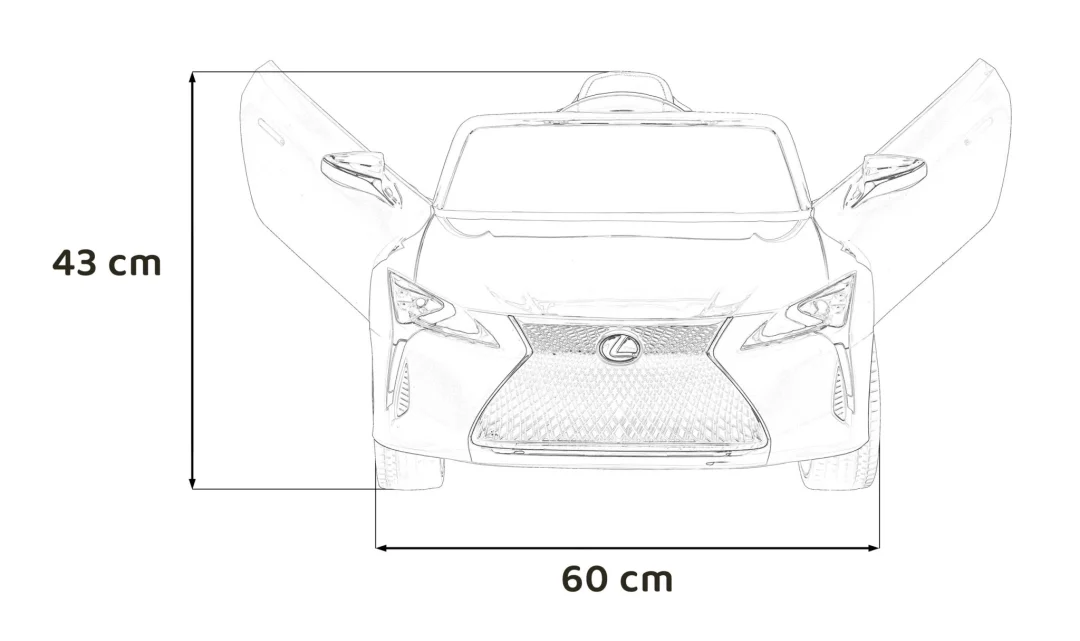 Lexus LC500 Dječji na baterije, crni + daljinski upravljač + spori start + EVA + audio LED, crna_2