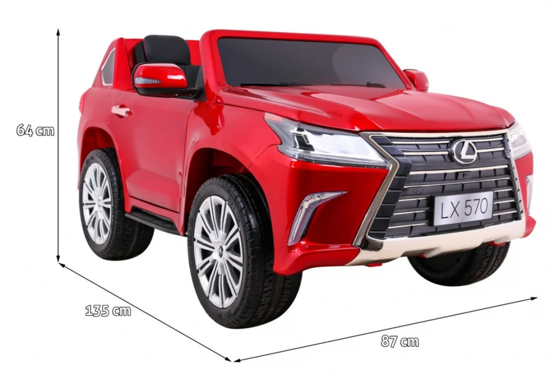 Lexus LX570 Obojeni automobil za 2 djece crveni SUV + daljinski upravljač, crvena_2