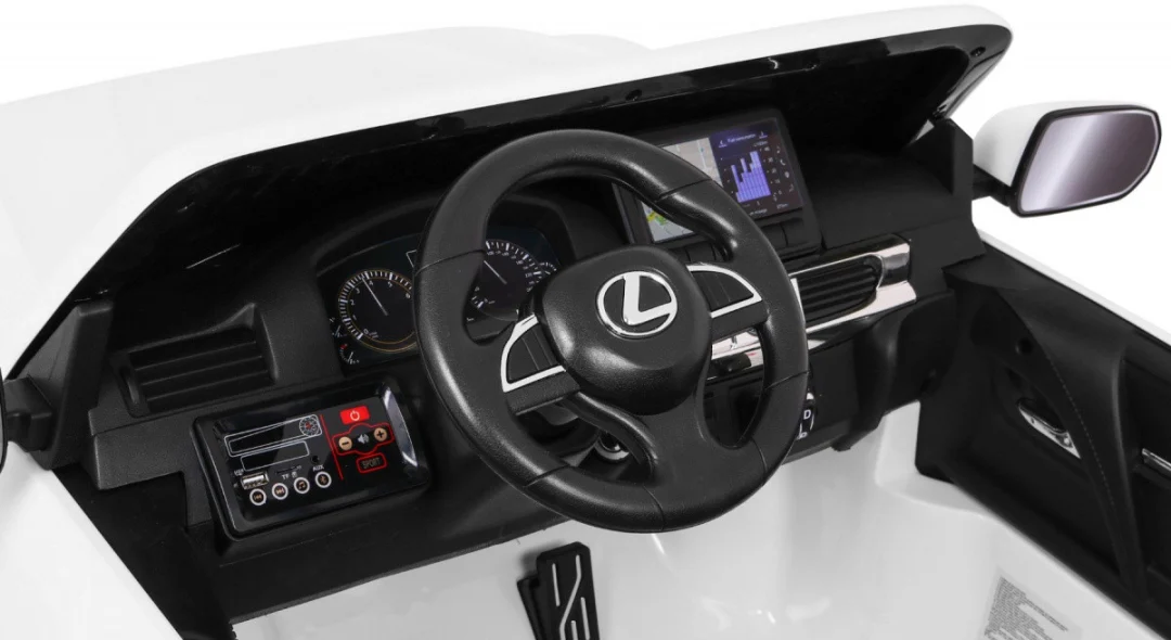 Lexus LX570 dječji automobil s 2 sjedala, bijeli + daljinski upravljač + EVA kotači + MP3, bijela_10
