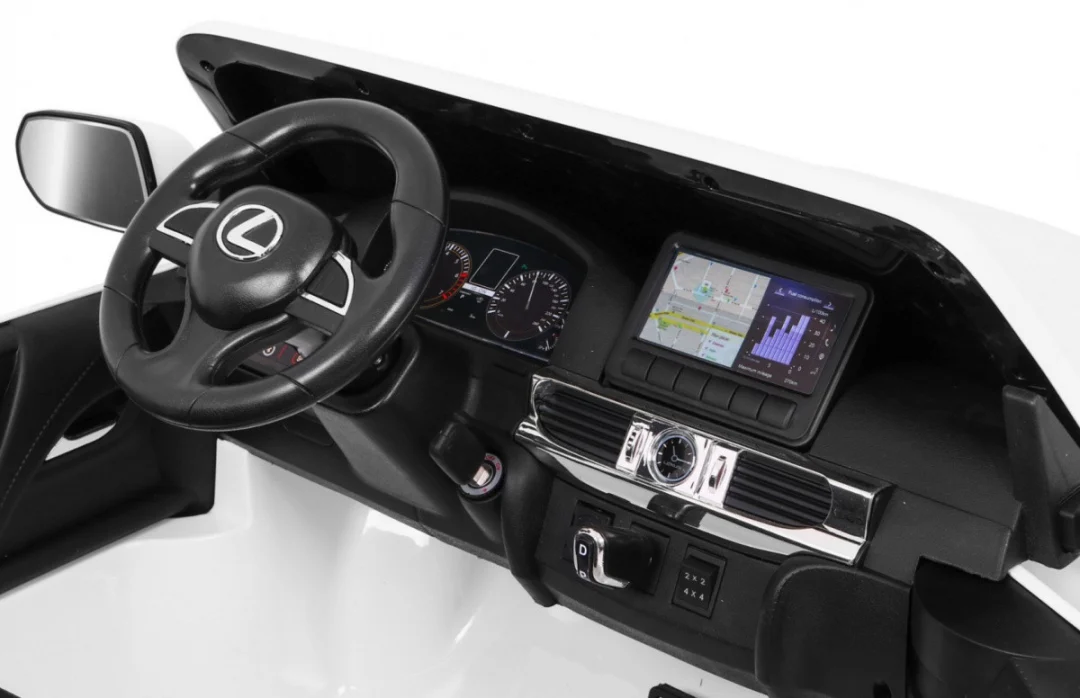 Lexus LX570 dječji automobil s 2 sjedala, bijeli + daljinski upravljač + EVA kotači + MP3, bijela_11