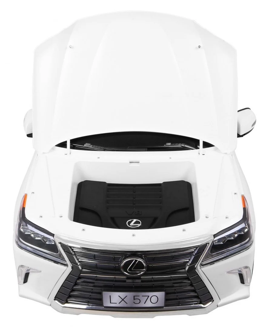 Lexus LX570 dječji automobil s 2 sjedala, bijeli + daljinski upravljač + EVA kotači + MP3, bijela_13