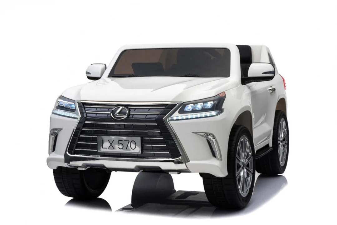 Lexus LX570 dječji automobil s 2 sjedala, bijeli + daljinski upravljač + EVA kotači + MP3, bijela_14