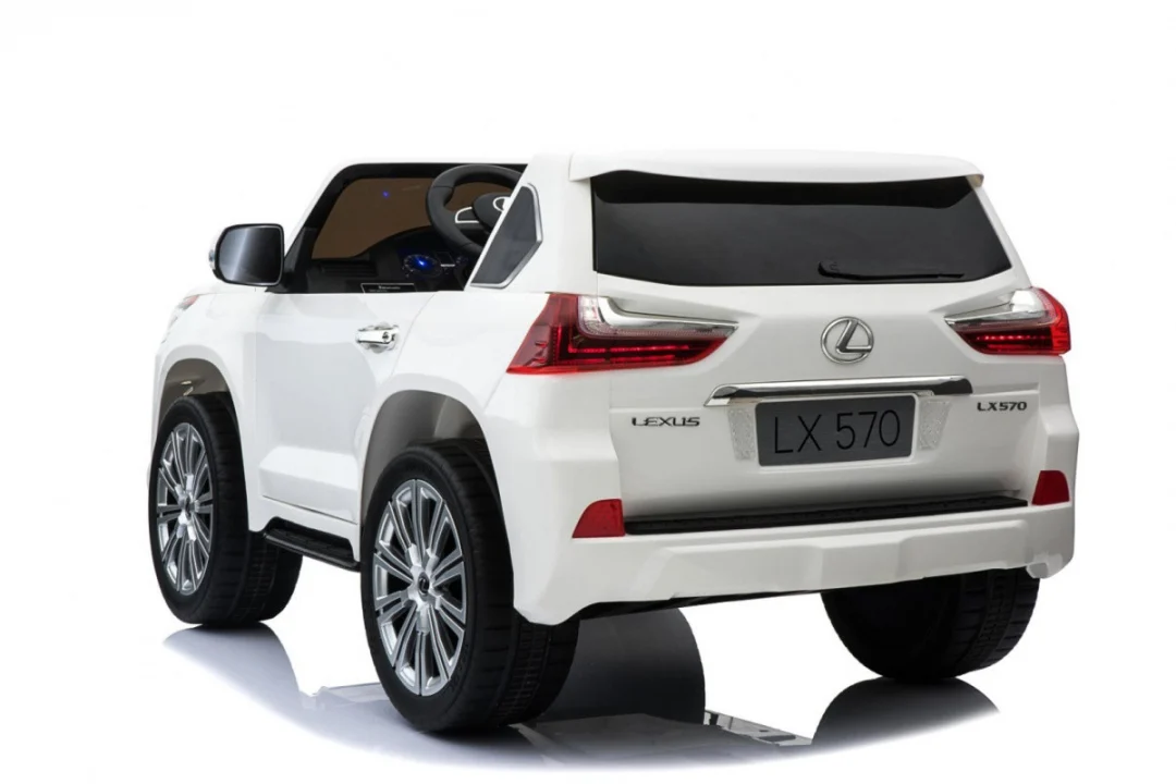 Lexus LX570 dječji automobil s 2 sjedala, bijeli + daljinski upravljač + EVA kotači + MP3, bijela_16