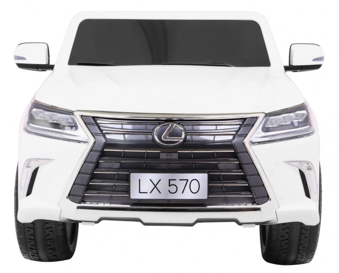 Lexus LX570 dječji automobil s 2 sjedala, bijeli + daljinski upravljač + EVA kotači + MP3, bijela_3