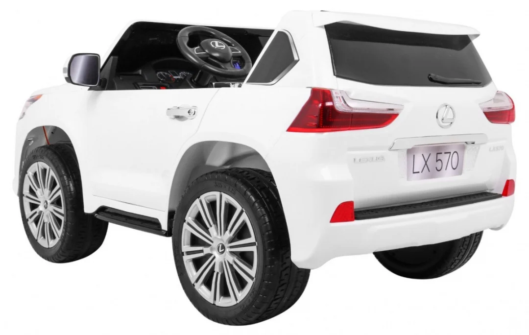 Lexus LX570 dječji automobil s 2 sjedala, bijeli + daljinski upravljač + EVA kotači + MP3, bijela_5