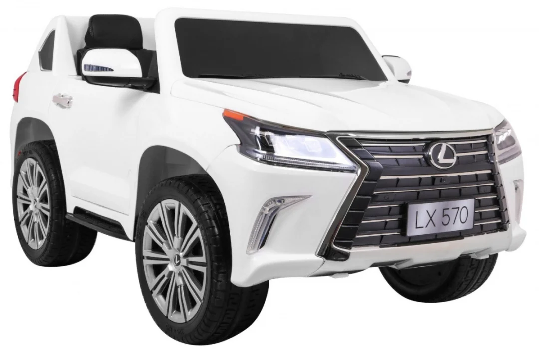 Lexus LX570 dječji automobil s 2 sjedala, bijeli + daljinski upravljač + EVA kotači + MP3, bijela_9
